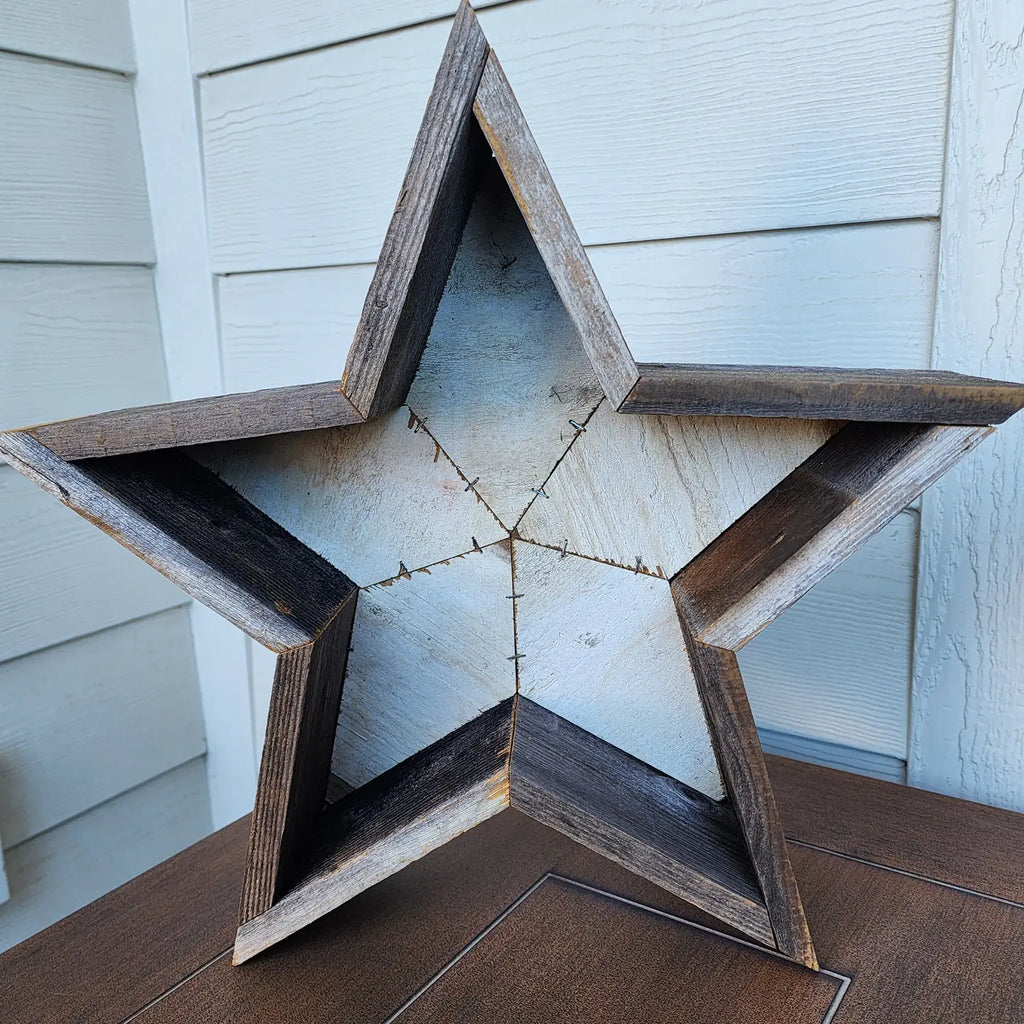 Rustic Star Reclaimed Wood Planter