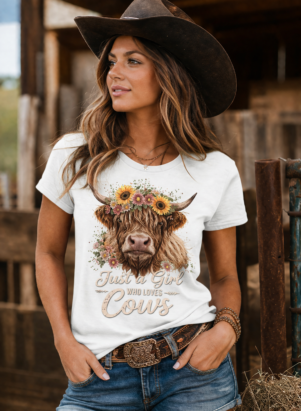 "Just a Girl who Loves Cows"-Graphic Tee