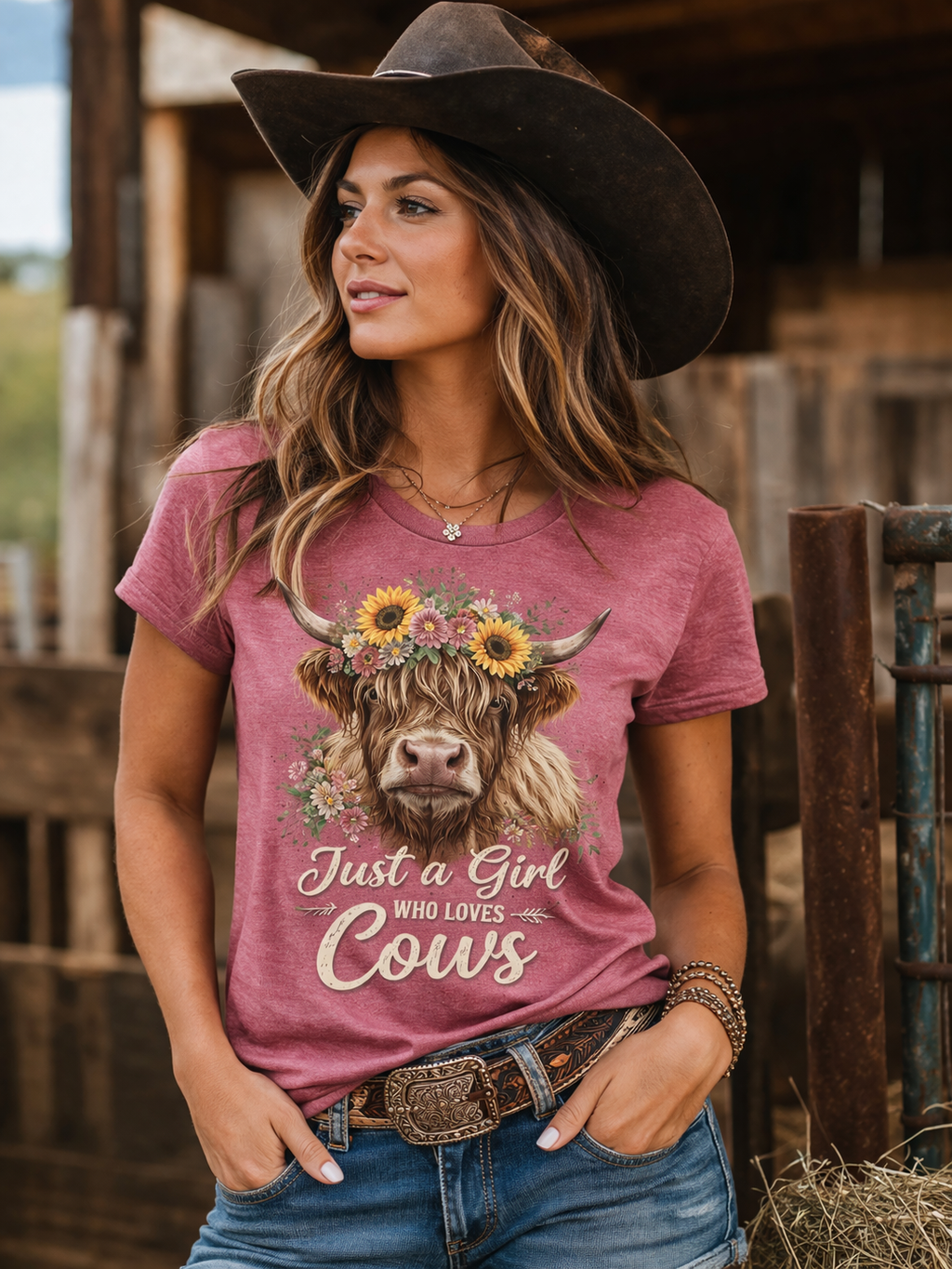"Just a Girl who Loves Cows"-Graphic Tee