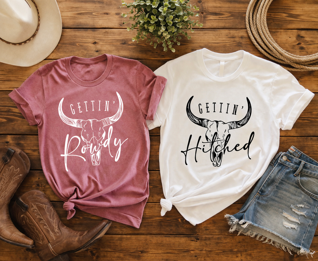 Gettin' Hitched, Gettin' Rowdy Bachelorette -Graphic Tee