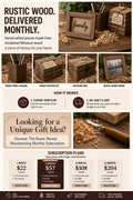 Rustic Reveal Monthly Woodworking Subscription
