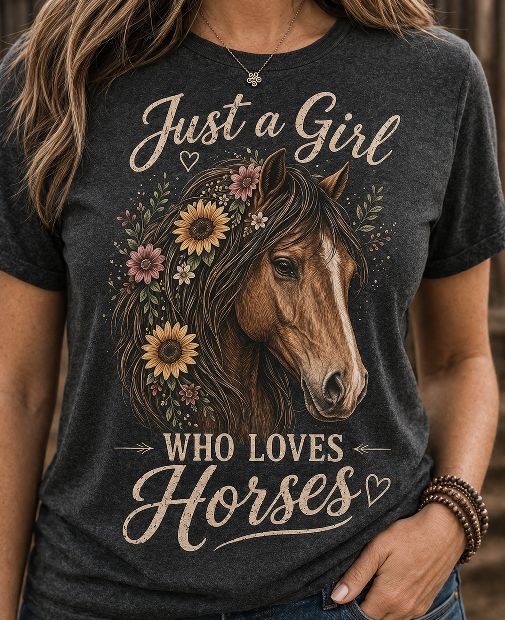 "Just a Girl who Loves Horses"-Graphic Tee