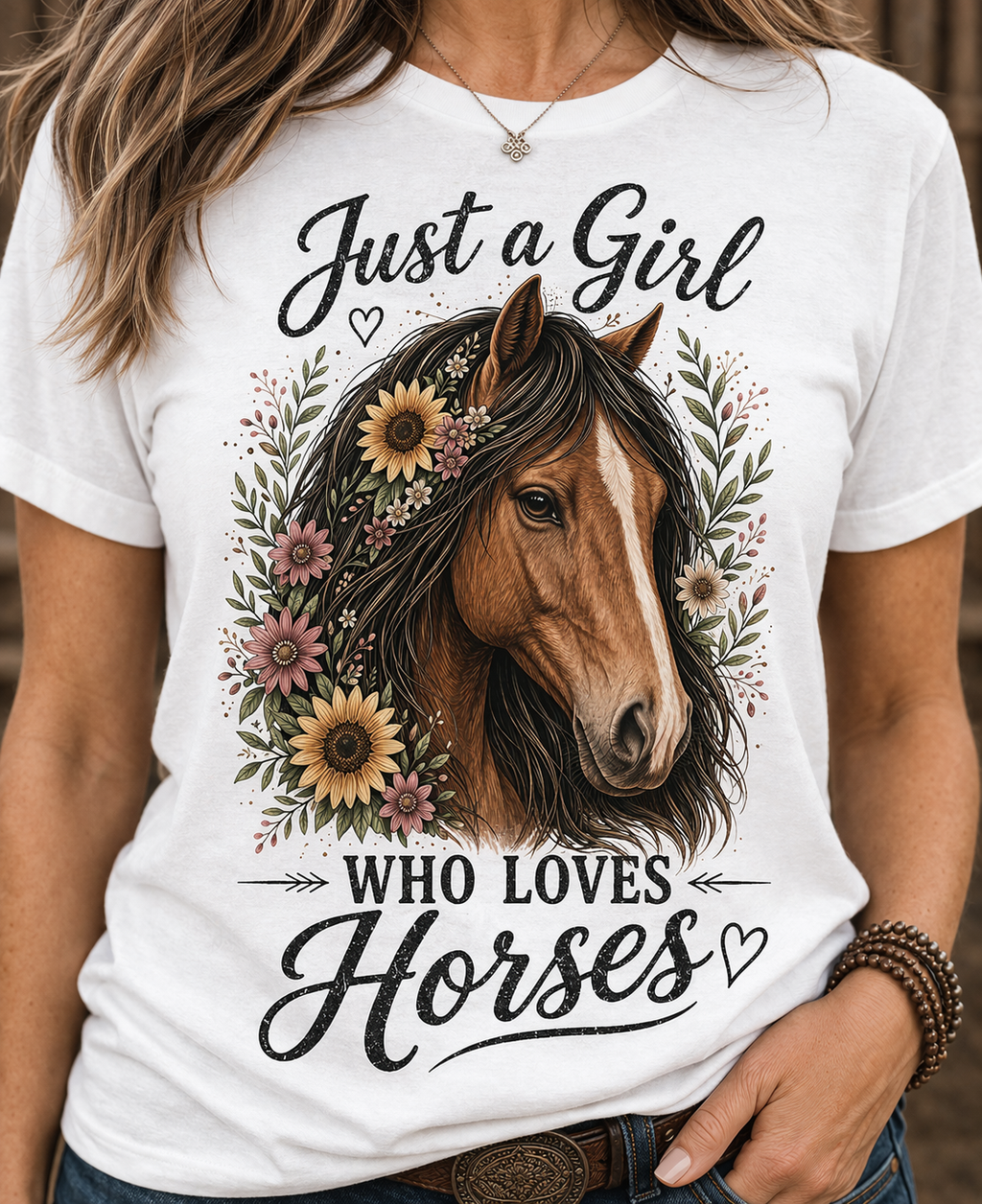 "Just a Girl who Loves Horses"-Graphic Tee