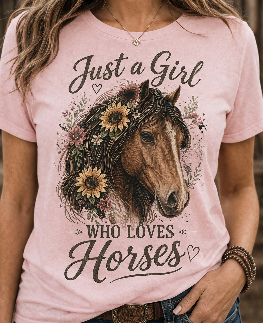 "Just a Girl who Loves Horses"-Graphic Tee