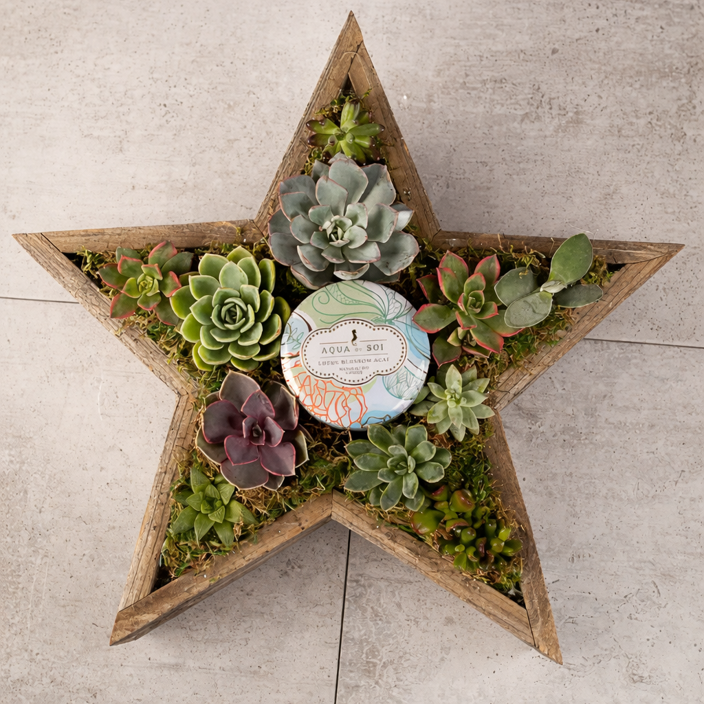 Rustic Star Reclaimed Wood Planter