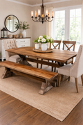 Handcrafted Rustic Table with Benches-CALL FOR PRICING