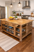 Handcrafted Rustic Kitchen Island-CALL FOR PRICING