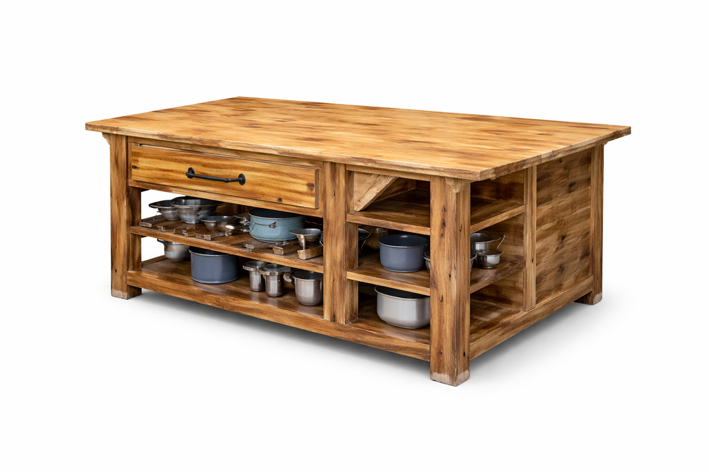 Handcrafted Rustic Kitchen Island-CALL FOR PRICING