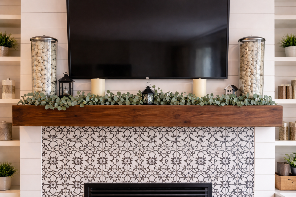 Rustic Wood Fireplace Mantel-CALL FOR PRICING