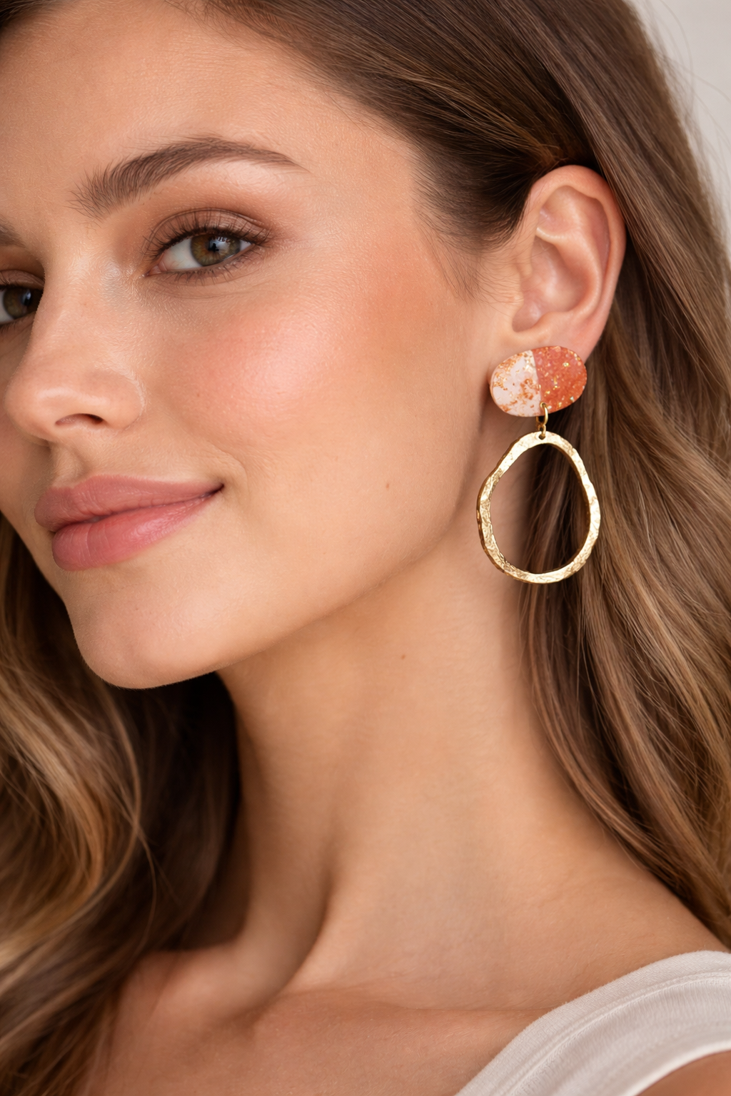 Handmade Clay Statement Earrings