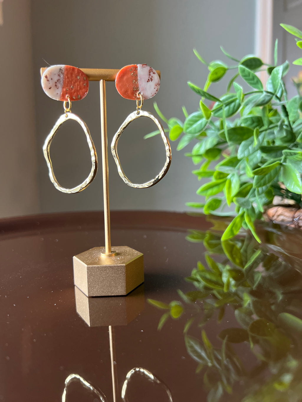 Handmade Clay Statement Earrings